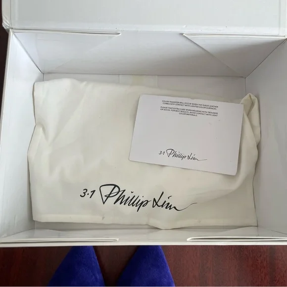 3.1 Philip Lim Blue Suede Leather Iris D’Orsay Heels - Picture 9 of 9